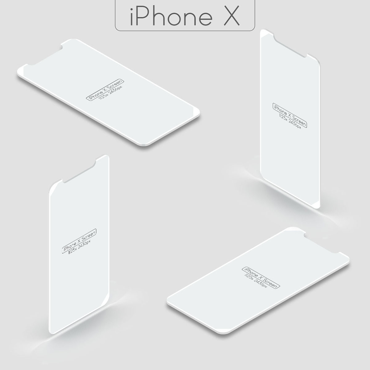 Isometric device screen creator Mockup Web template apple iPhone x iPad