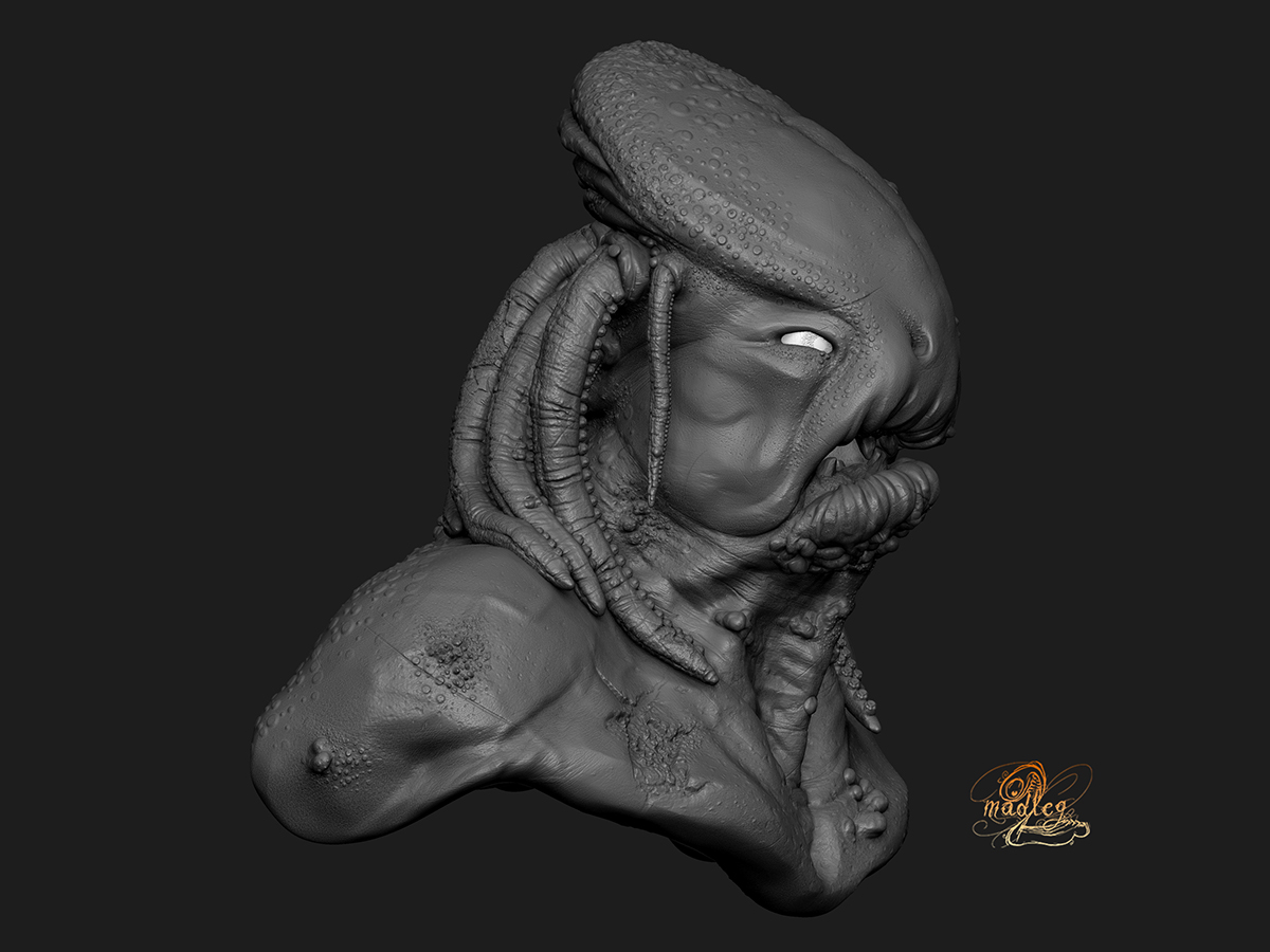 monster creature Scary sketch MADLEG estañol tentacles