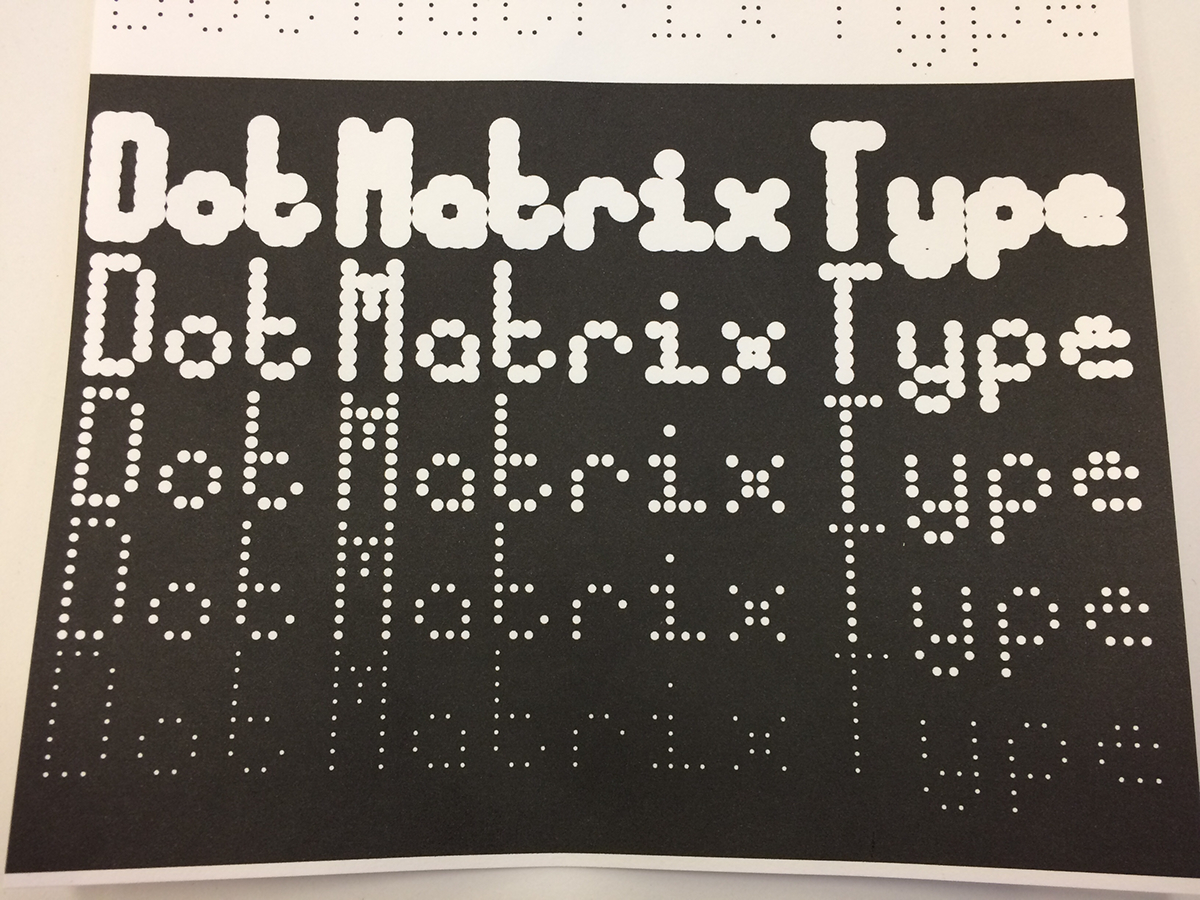 dot matrix colour type font modular