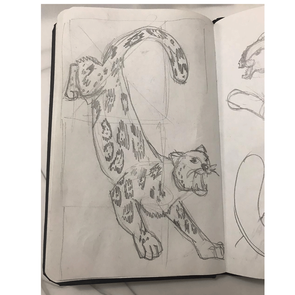 digital ILLUSTRATION  ilustracion jaguar onça pantera peppermint wildlife yerbabuena