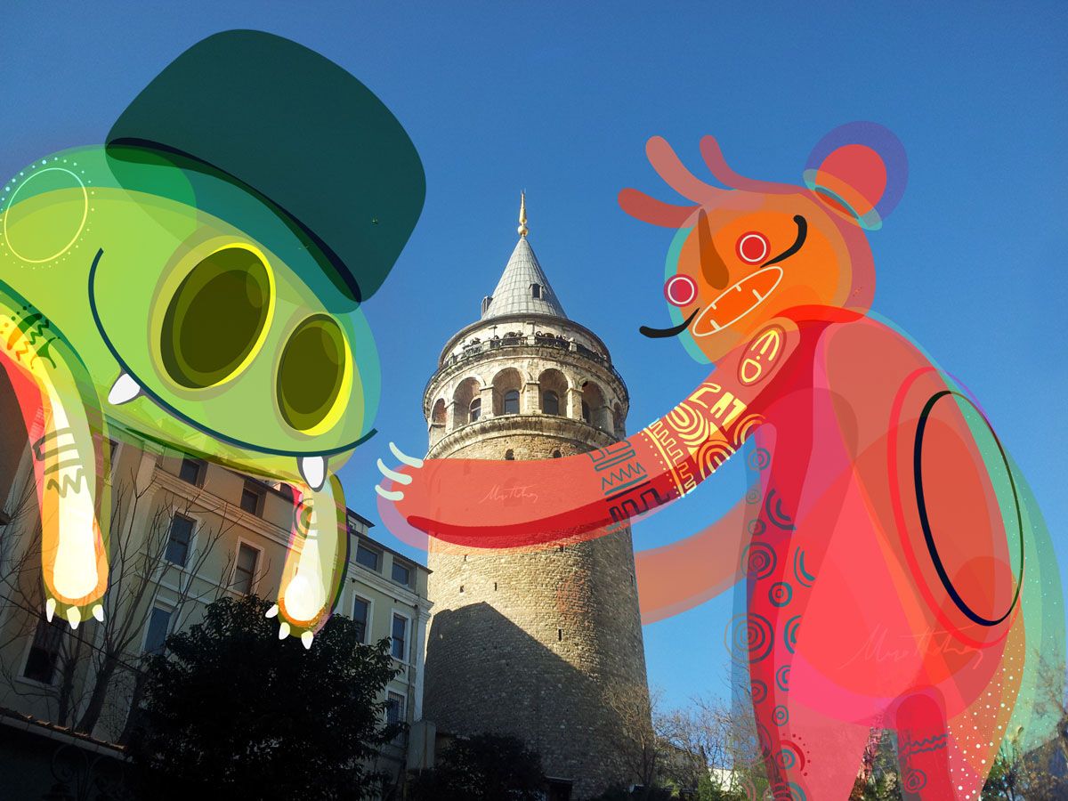 ottoman istanbul monster octopus artwork creative colour inspiration transparent Tahan