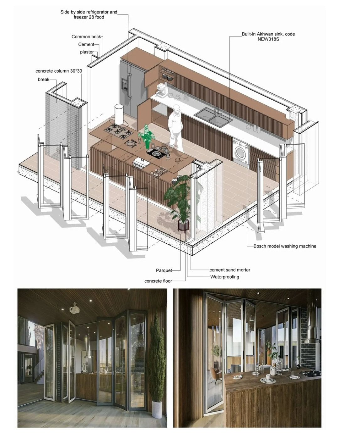 Interior interior design  architecture Render modern revit Revit Architecture BIM 3ds max kitchen