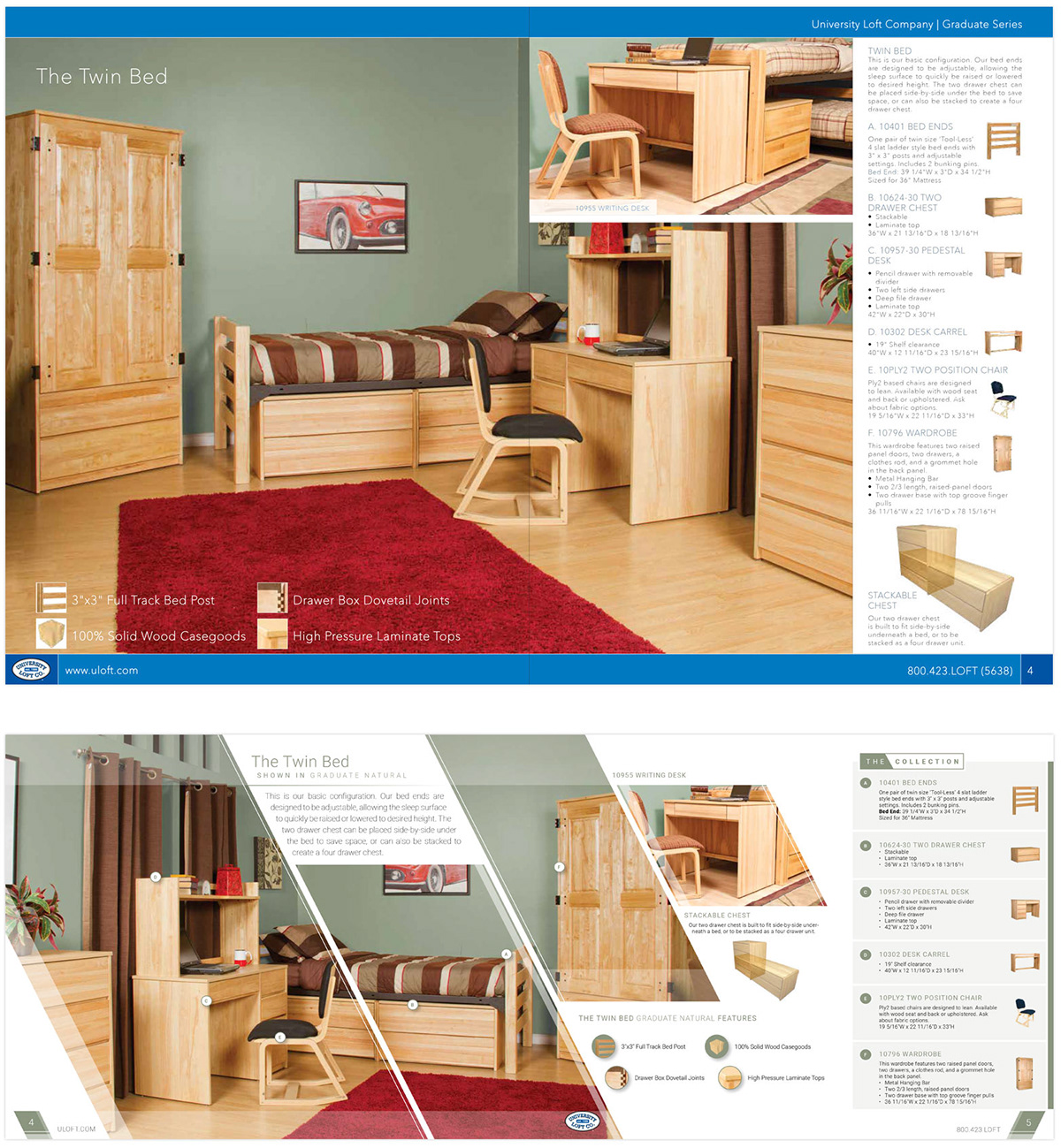 furniture design catalog print spread before after comparison modern Dynamic