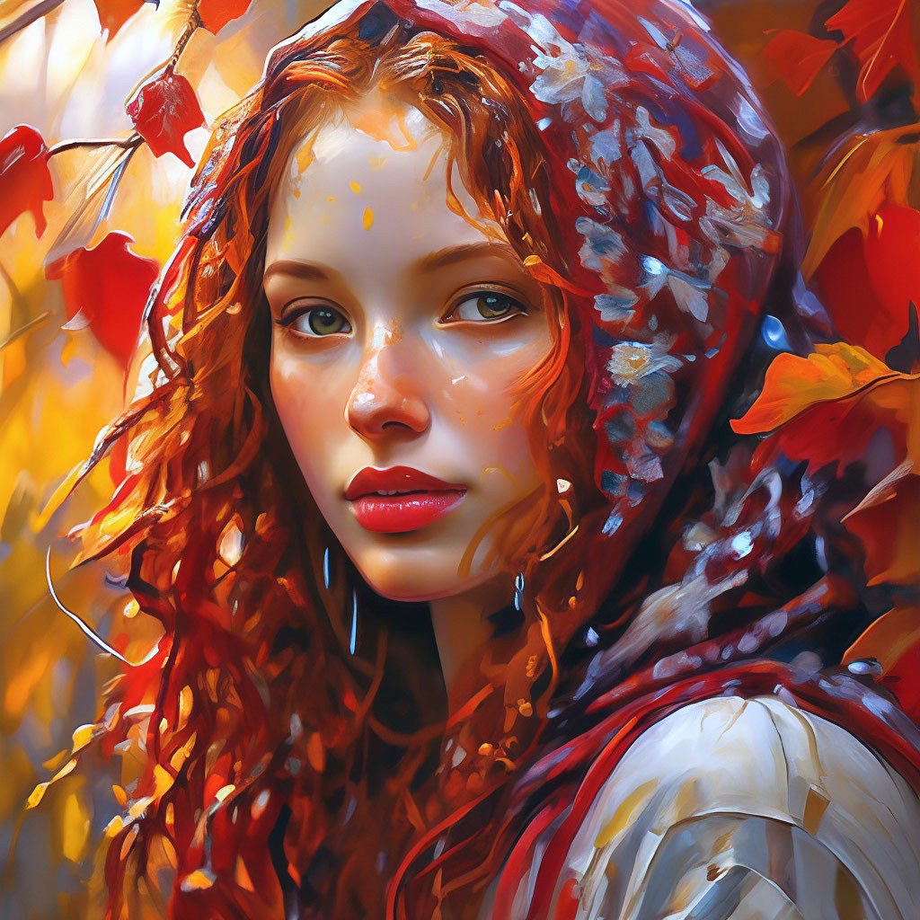 солнце Листья девушка - осень