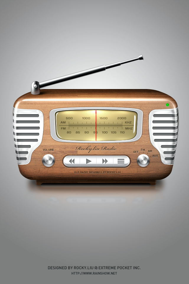 Radio vintage Rocky old rainshow