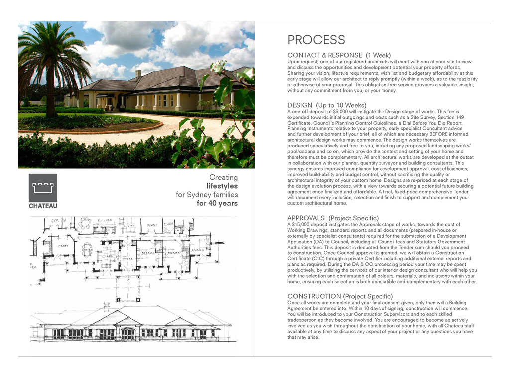 real estate building company brochure