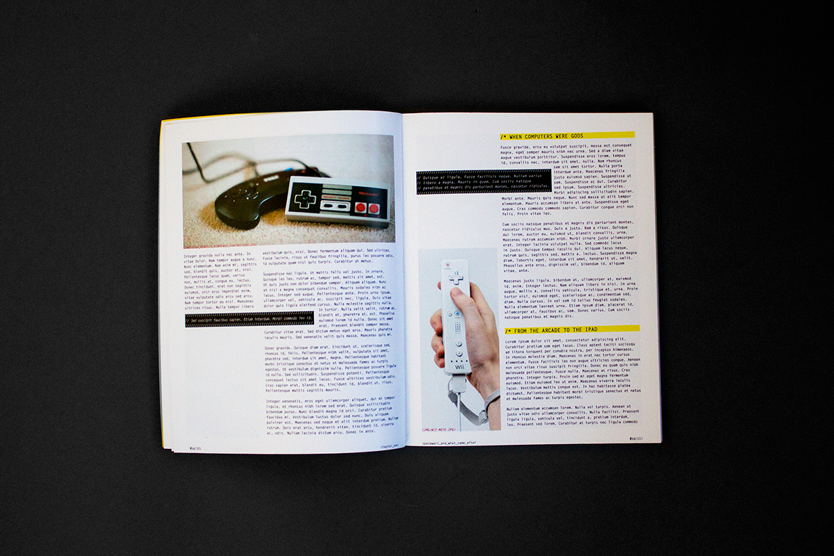 publication design book design code Gaming Video Games spot gloss