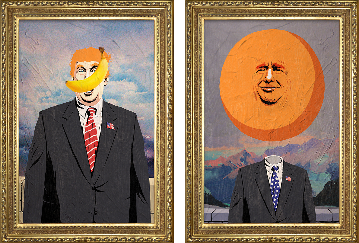 Donald Trump Trump rene magritte art surrealism Paintings Pop Art