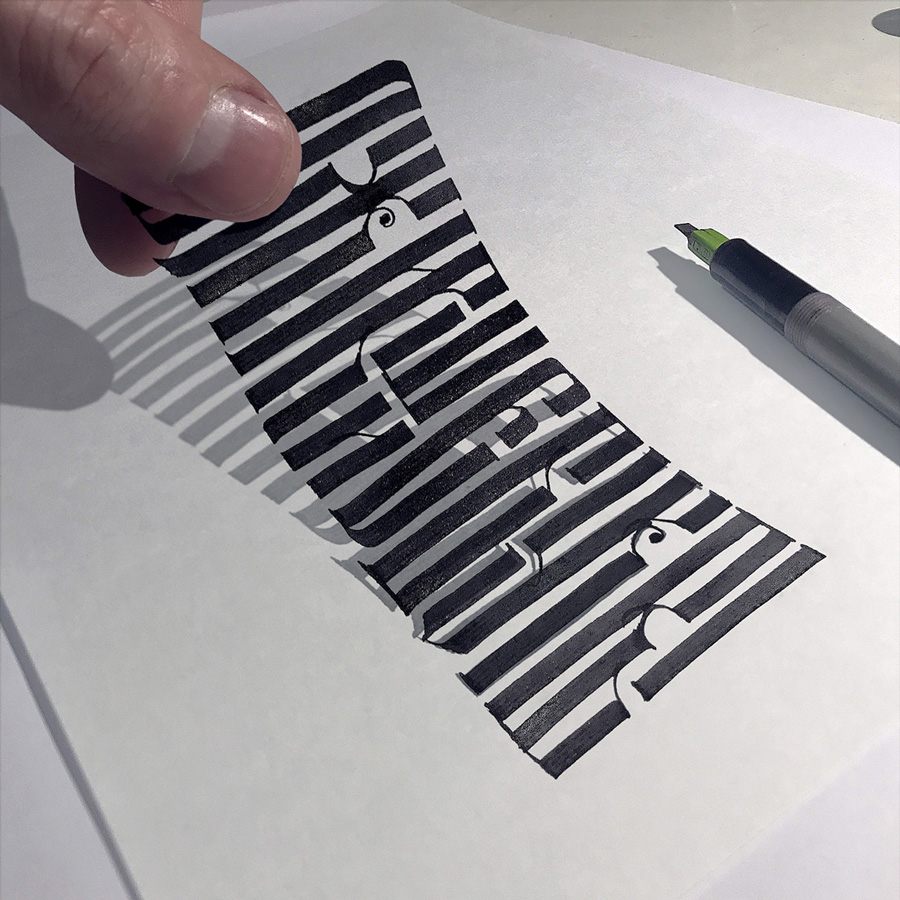 Calligraphy   illusion lettering typography] lamonov design Cyrillic