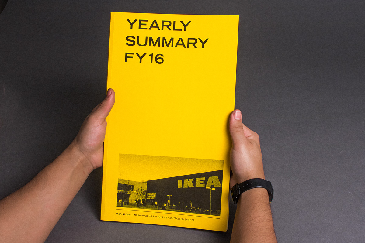 ikea annual report yearly summary Scandinavian design Layout Design print design  redesign concept Sweden AR