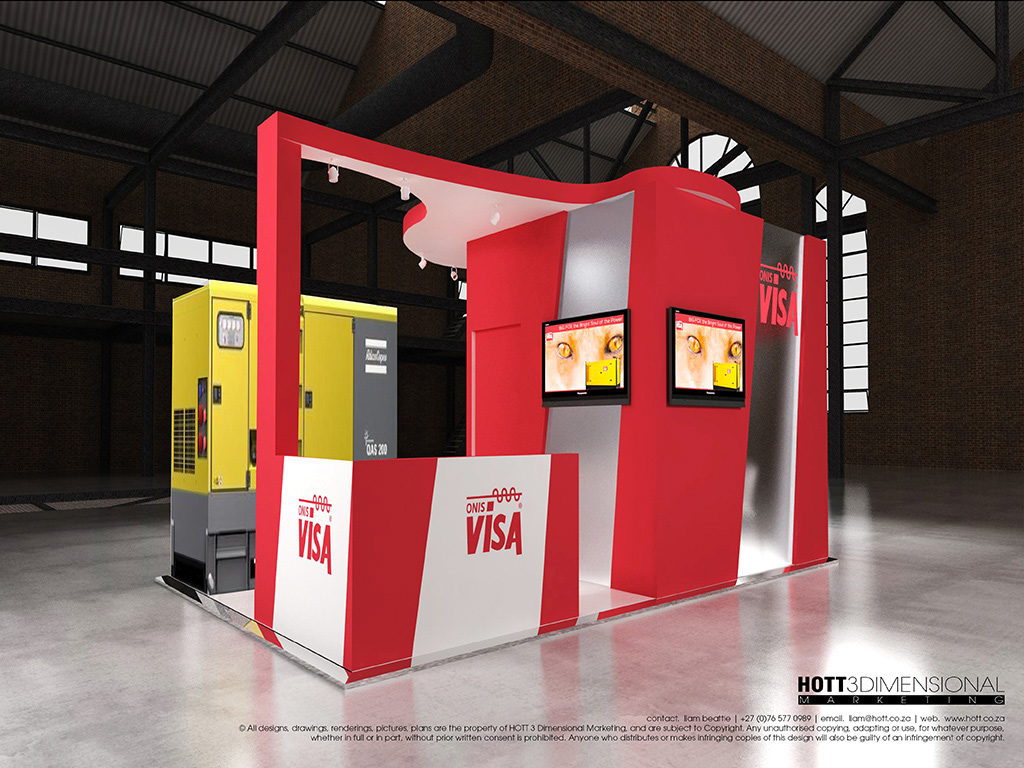 Hott3D Onis Visa africacom CTICC EXHIBIT DESIGN booth design cape town