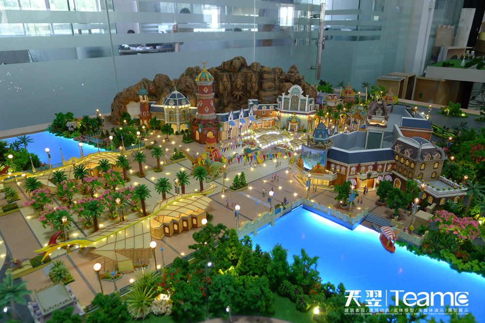 scale model 3D Visualization phsical model Theme Park