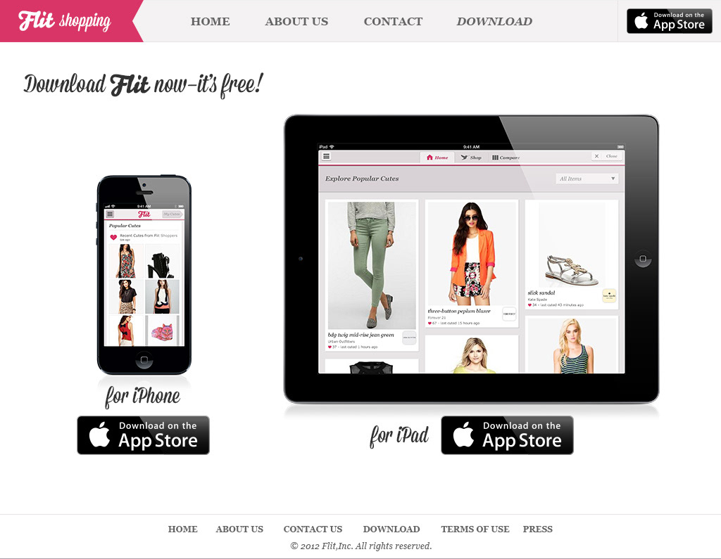 iphone iPad mobile interaction Shopping shopping app app Flit Shopping mobile web Web