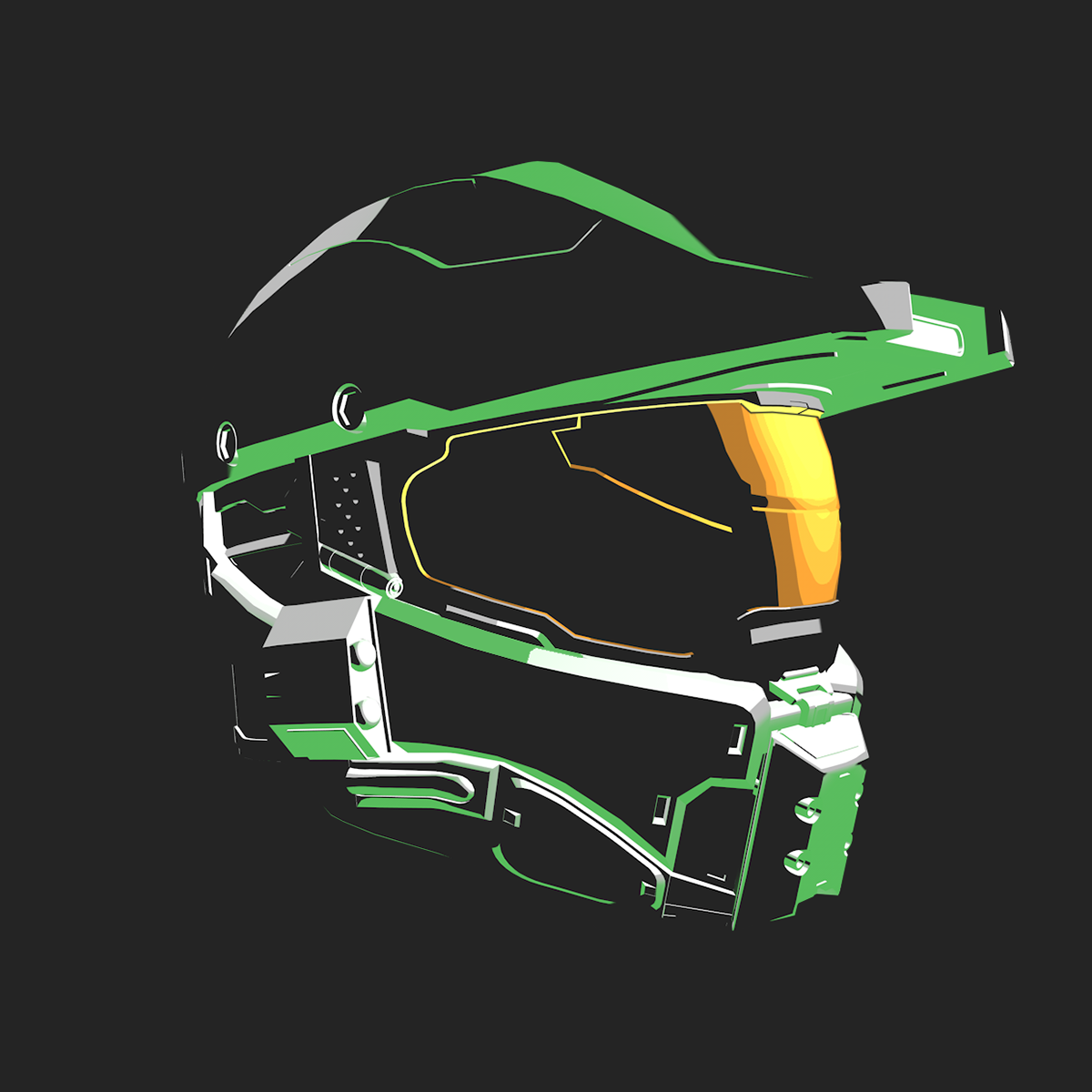 ion lucin ION 3D illustration Helmet Super Hero minimal symbolic