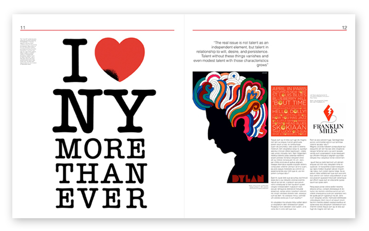 magazine Layout fore front Forefront editorial graphic milton glaser University brief first year