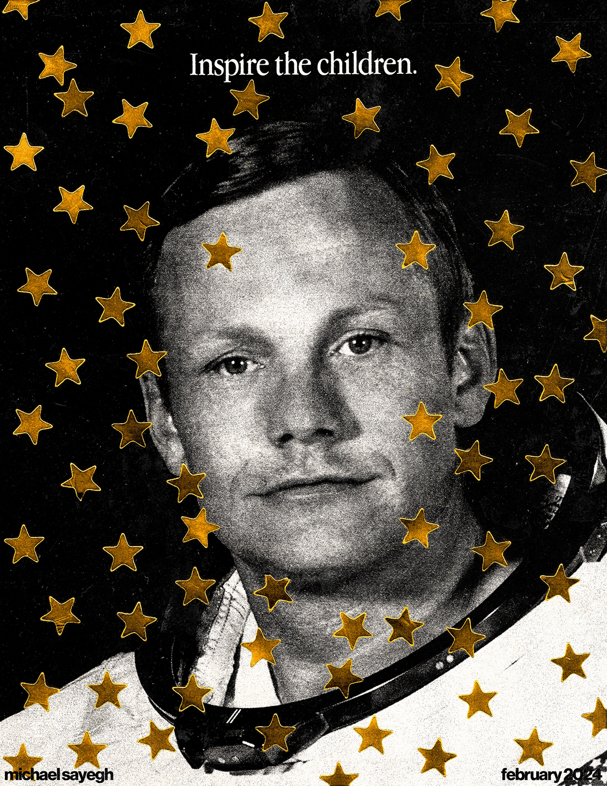 armstrong poster Poster Design graphic design  design designer graphic moon stars NEIL ARMSTRONG