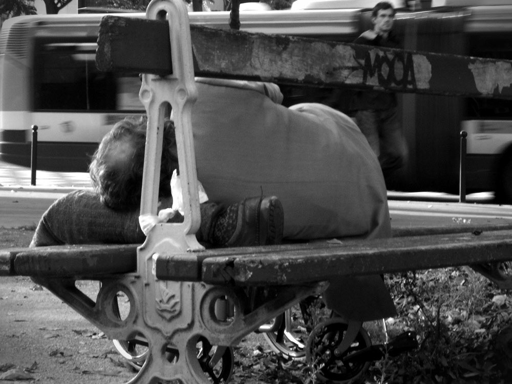 black and white Urban Paris Poverty misery homeless sad tragedy