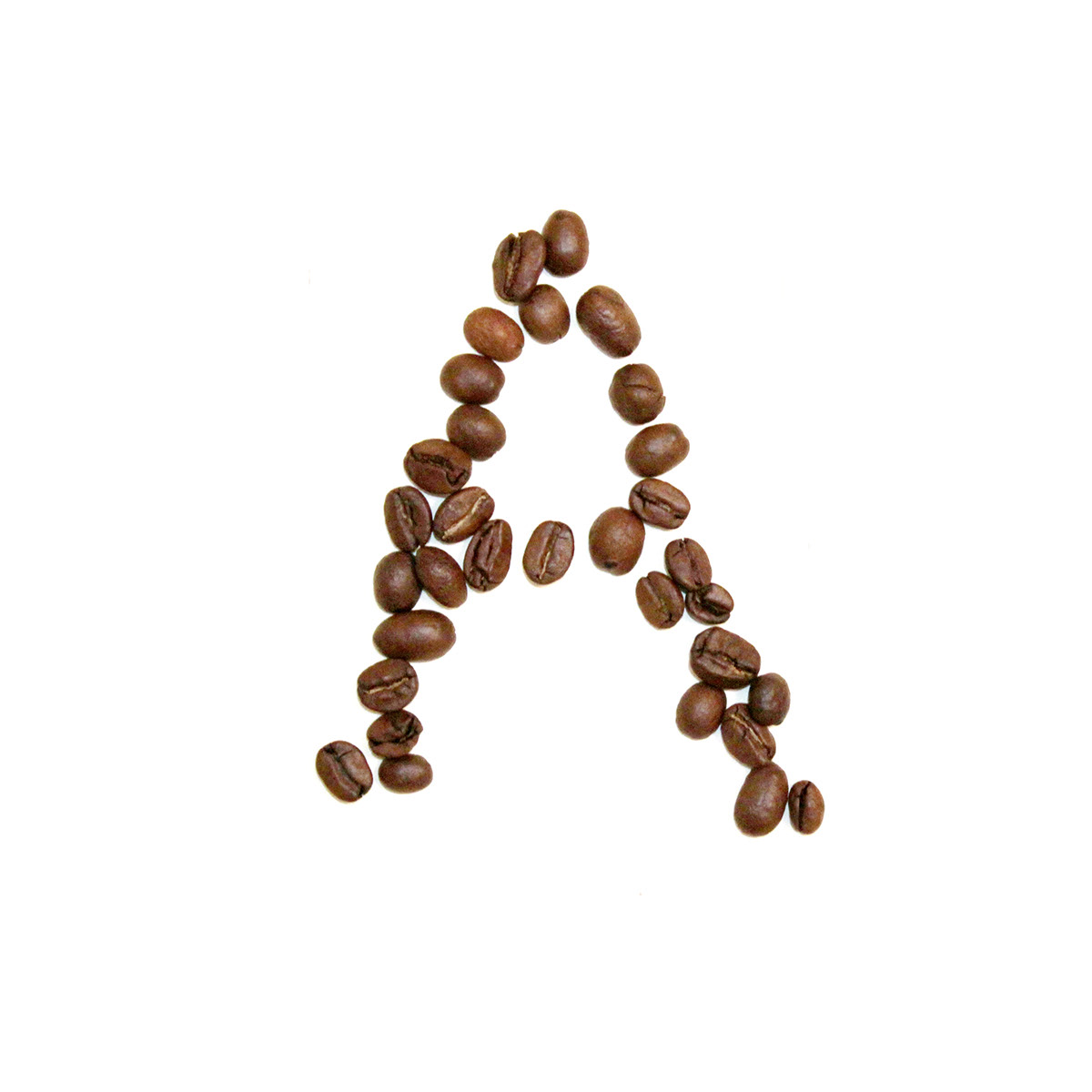 type design beans grounds Coffee letters Lettrines