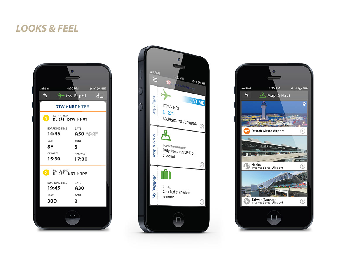 user experience Mobile app air travel Airlines