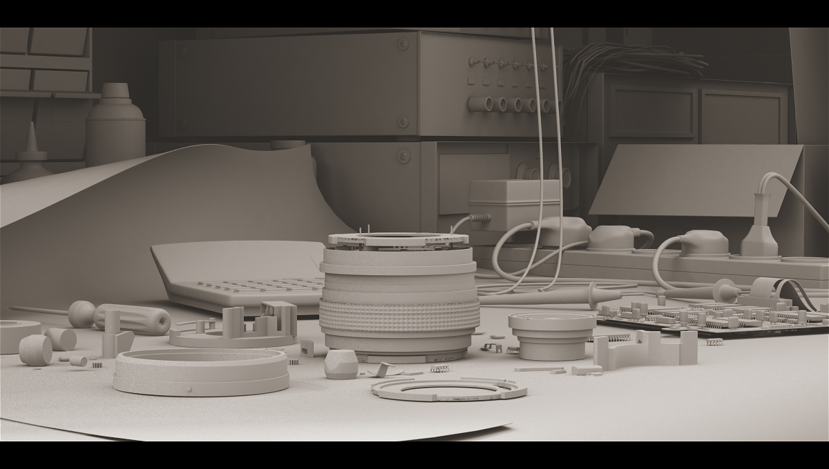 classroom makingof scene CG CGI 3dmax 3D 3-D studio aiko making
