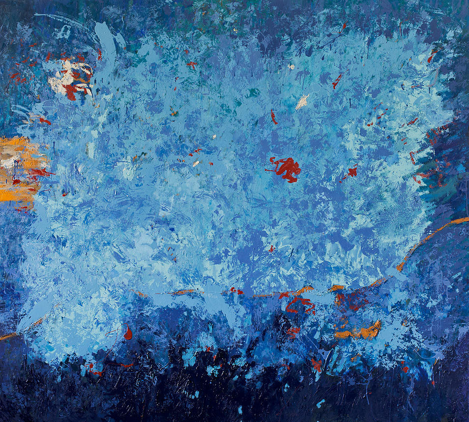 modern contemporary blue red Expressionism abstraction