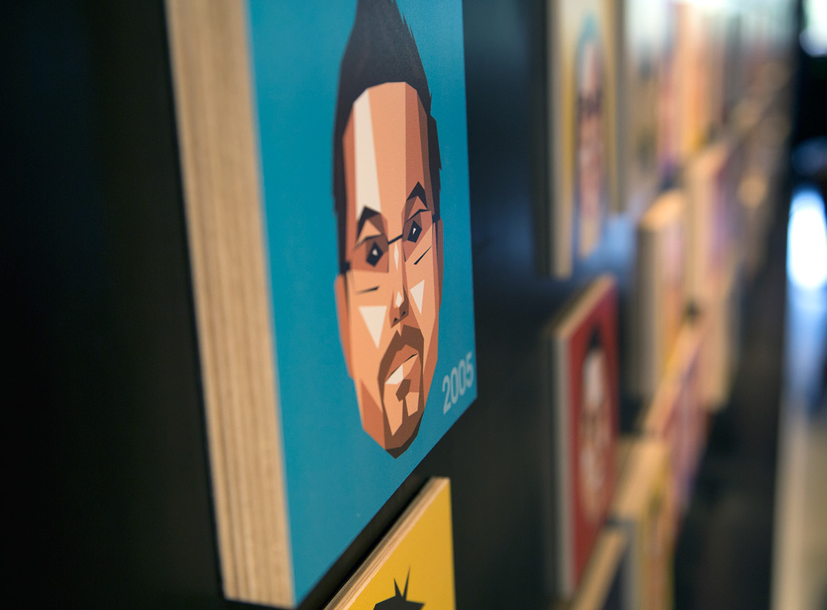 Sony vector portrait head wall videogame avatar