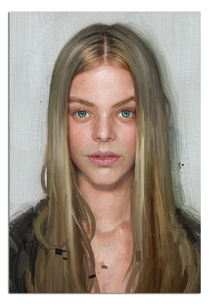 retrato realismo portrait userthiago art texture IMPASTO Realism 2D color face