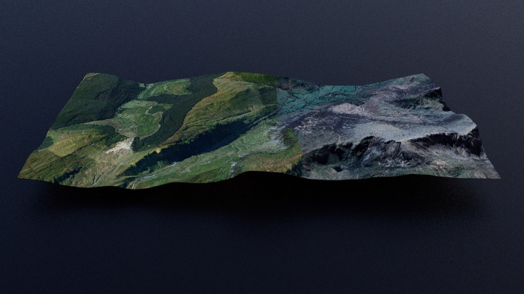3D b3d mountains valley