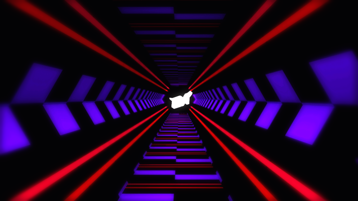 3D sci-fi era tunnel light