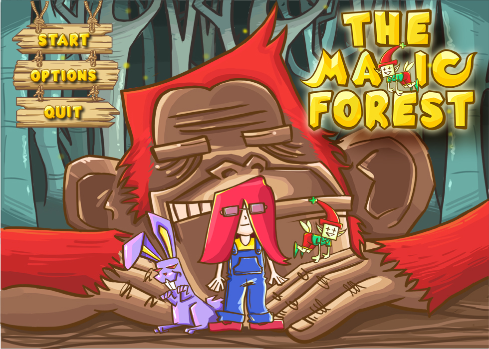 magicforest forest game design Interface rabbits spider Loading scene