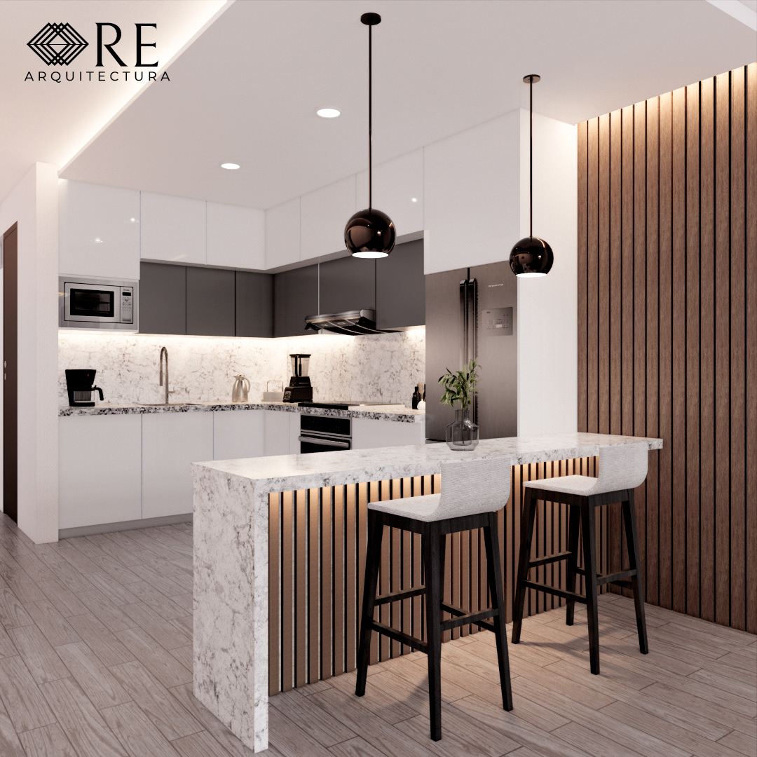 3ds max architecture enscape Interior kitchen design Render