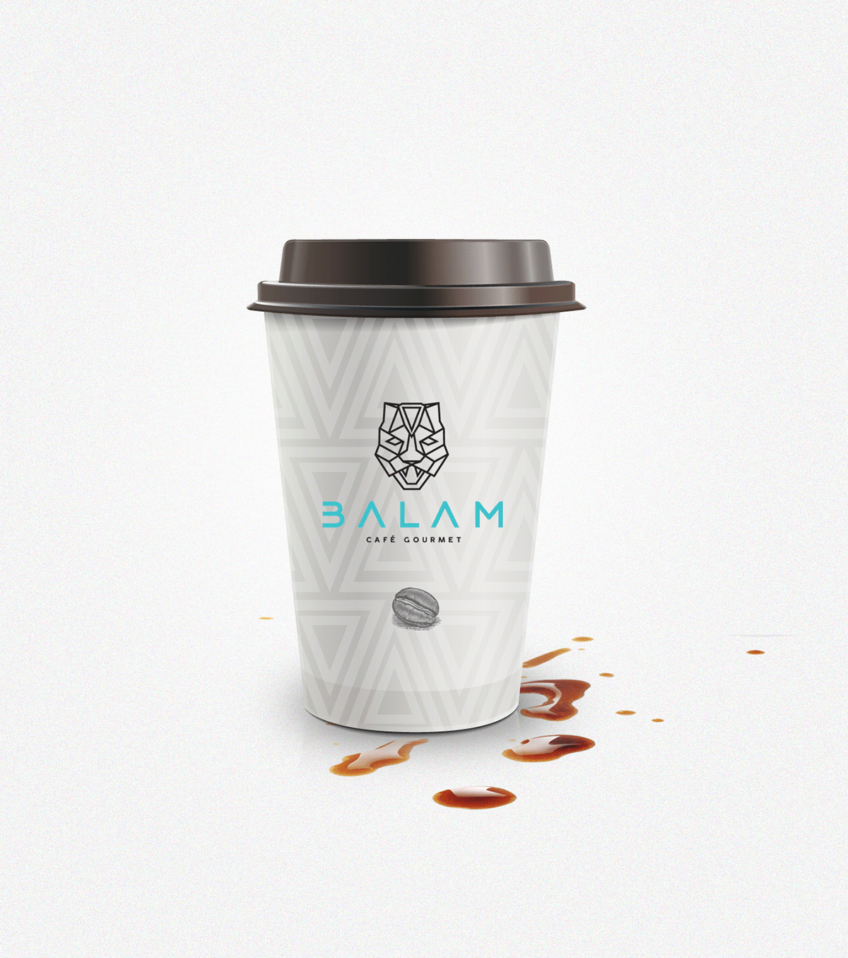 Coffee Logotype logo gourmet drink Mexican pattern jaguar