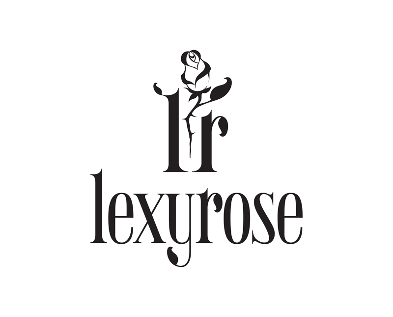 Fashion Stylist Lexyrose Custom Lettering monogram Logotype rose pattern