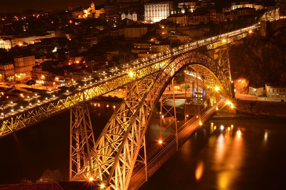 porto Oporto city night ligth