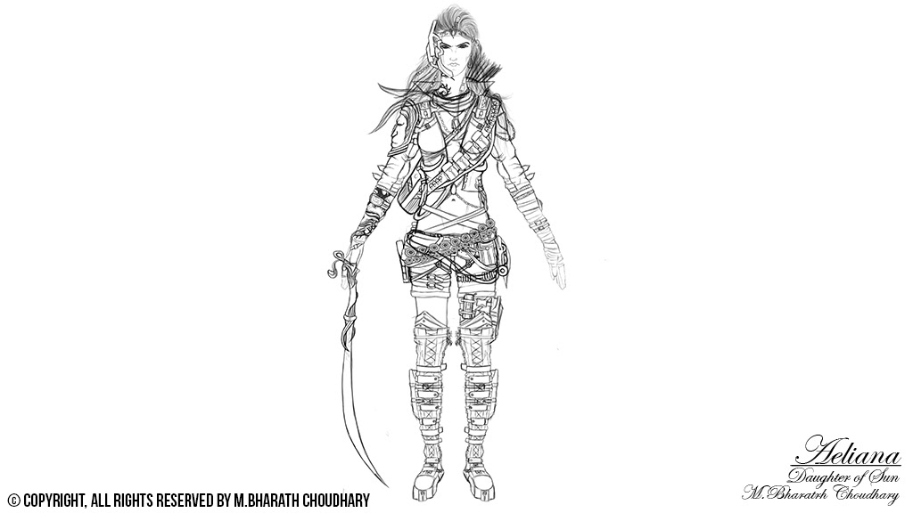 2D 2d concept 2D art art 2d drawing concept tribal commando pirate Fighter Immortal warrior transformer traveller