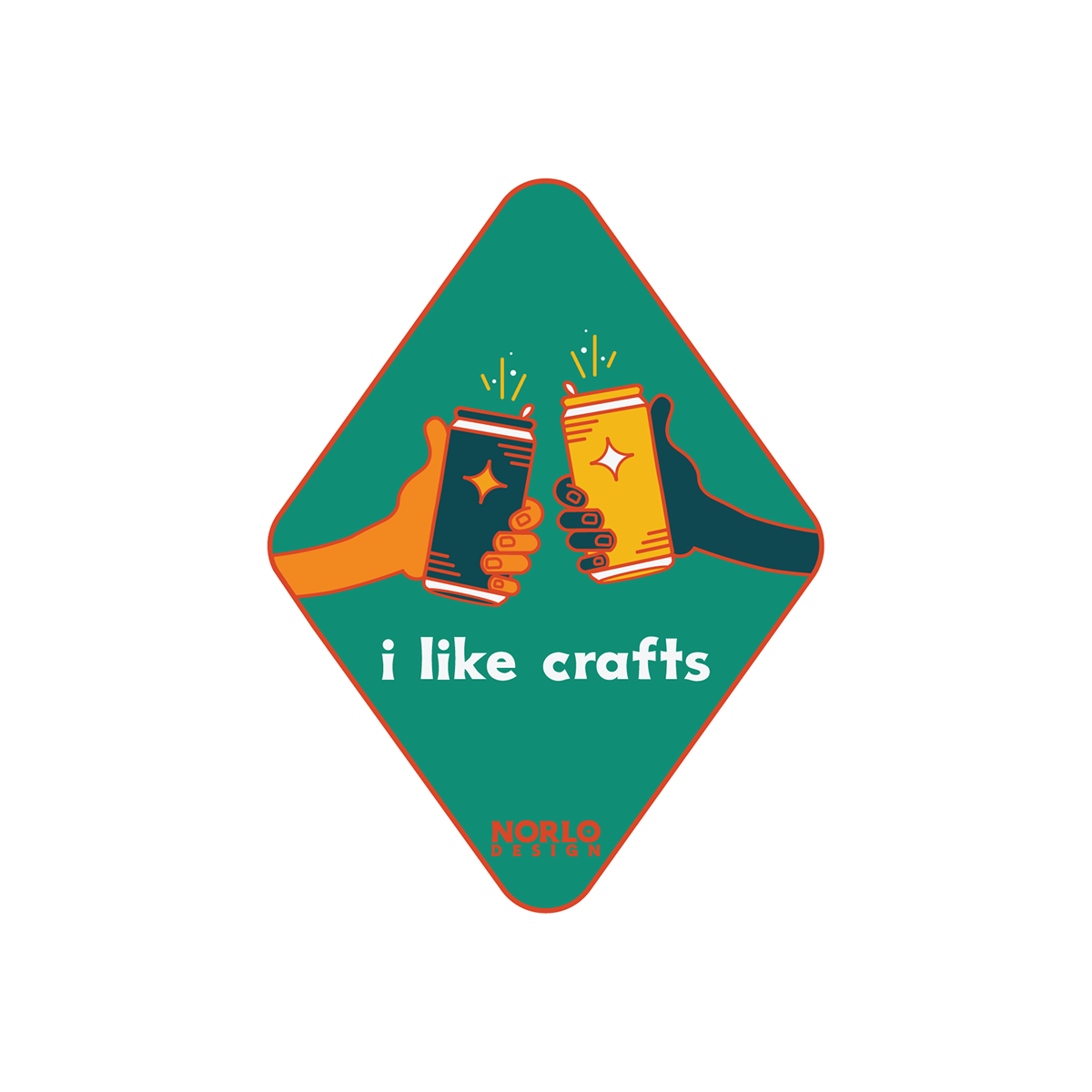 beer beer can craft beer design digital illustration Drawing  sticker Sticker Design typography   vector
