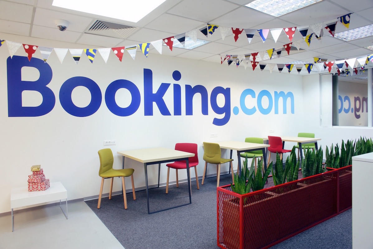 Booking.com   design Office Headquarters Zagreb colorful working space furniture custom made