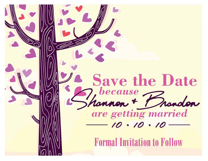 wedding Invitation card save the date anniversary autumn logo personal logo