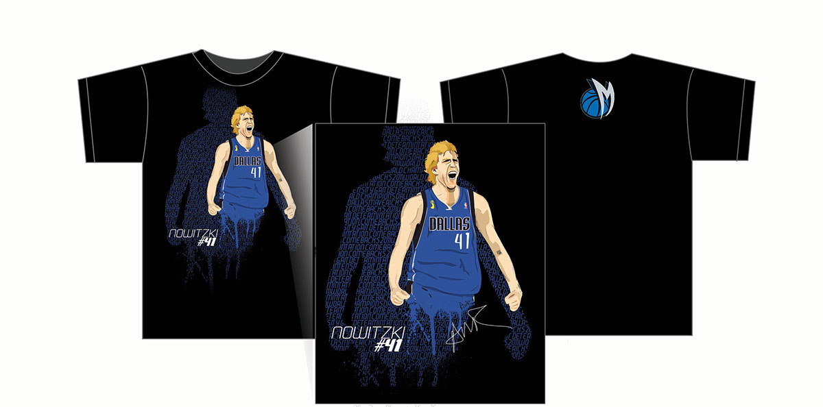 T-Shirt Design basketball Dirk nowitzki