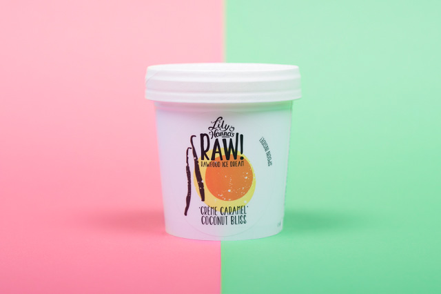 packaging design ice cream rawfood