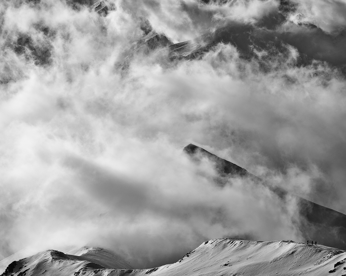 poland mountains winter lanscape Nature White clouds Black&white tatras top