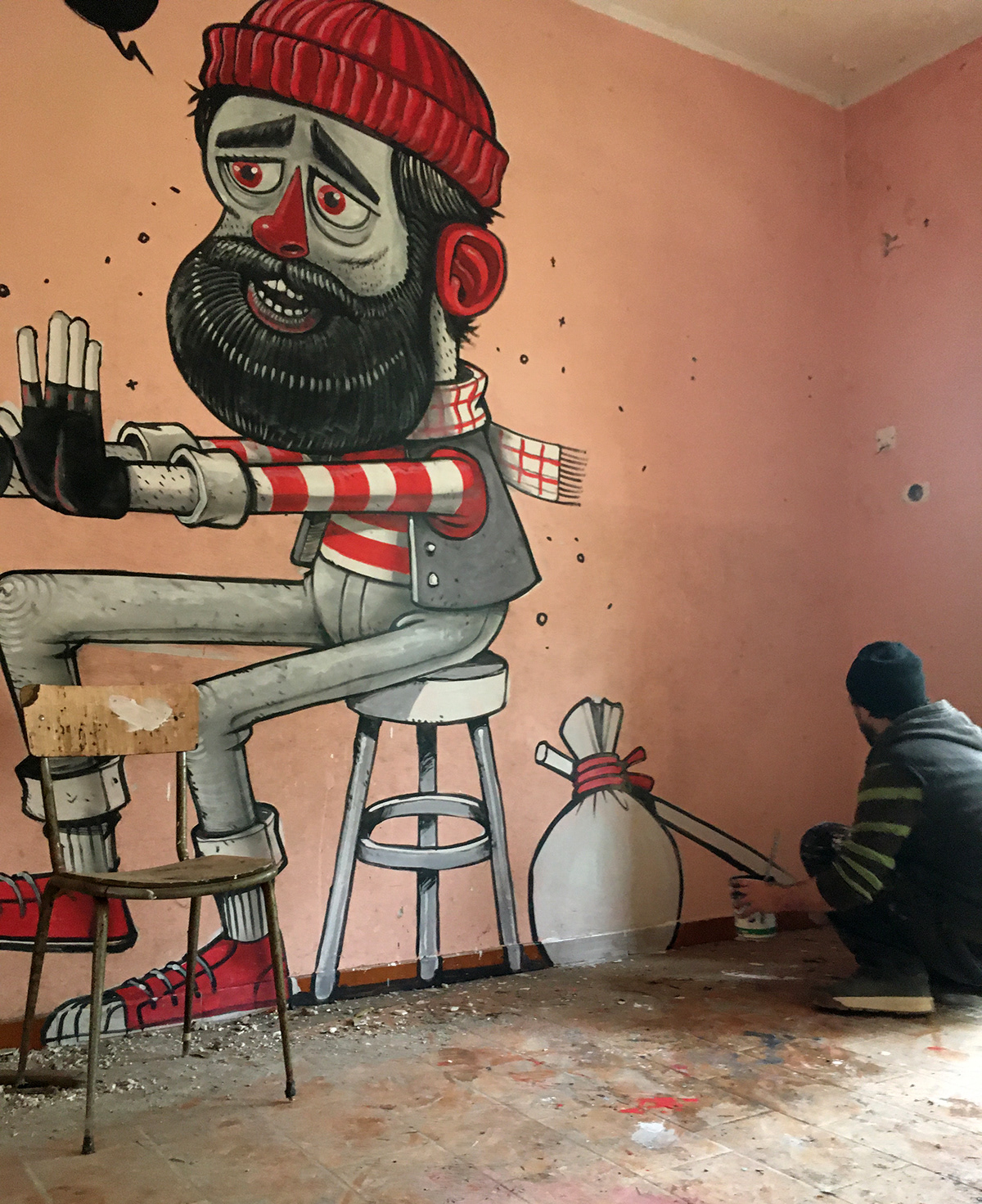 homeless misterthoms Murals Street Art 