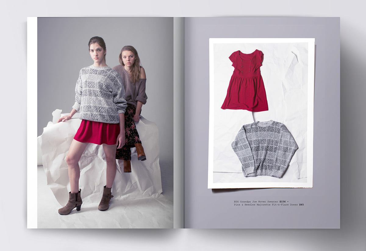 Urban Outfitters OU catalog fashion photography grid December winter Winter Line