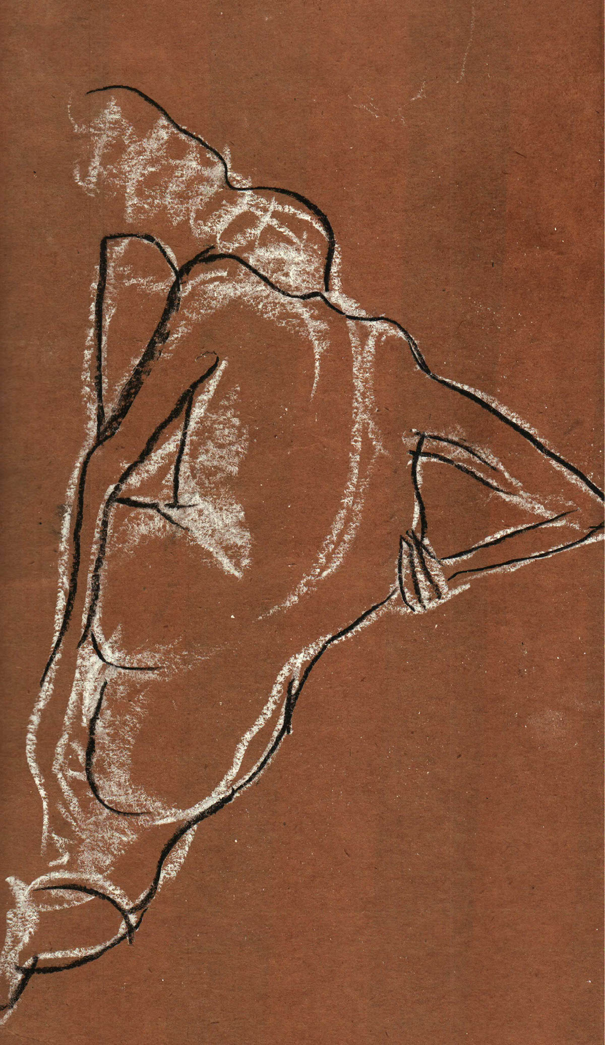 artistic nude female charcoal
