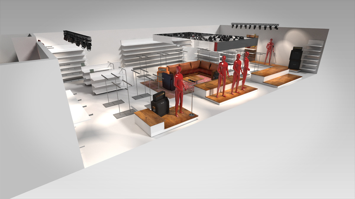 Retail  Merchandising  Store Design 3d modeling
