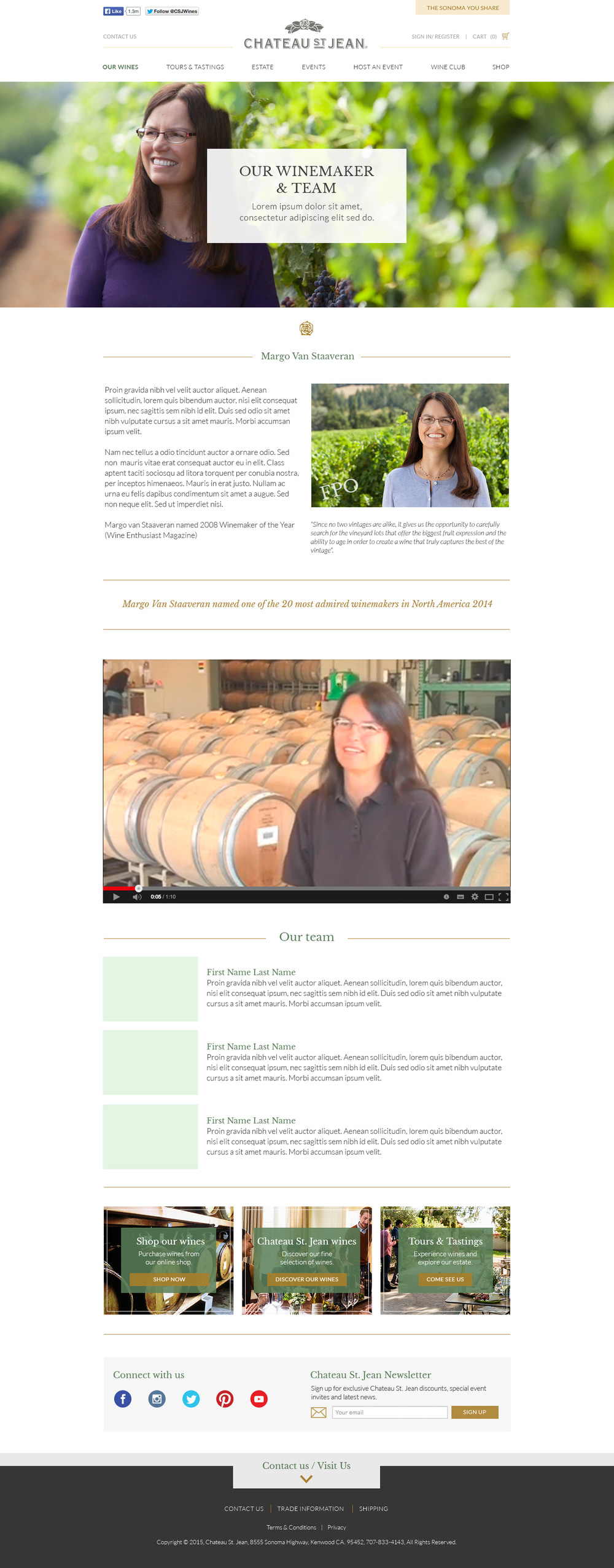 Web Design  Web wine winery branding  design