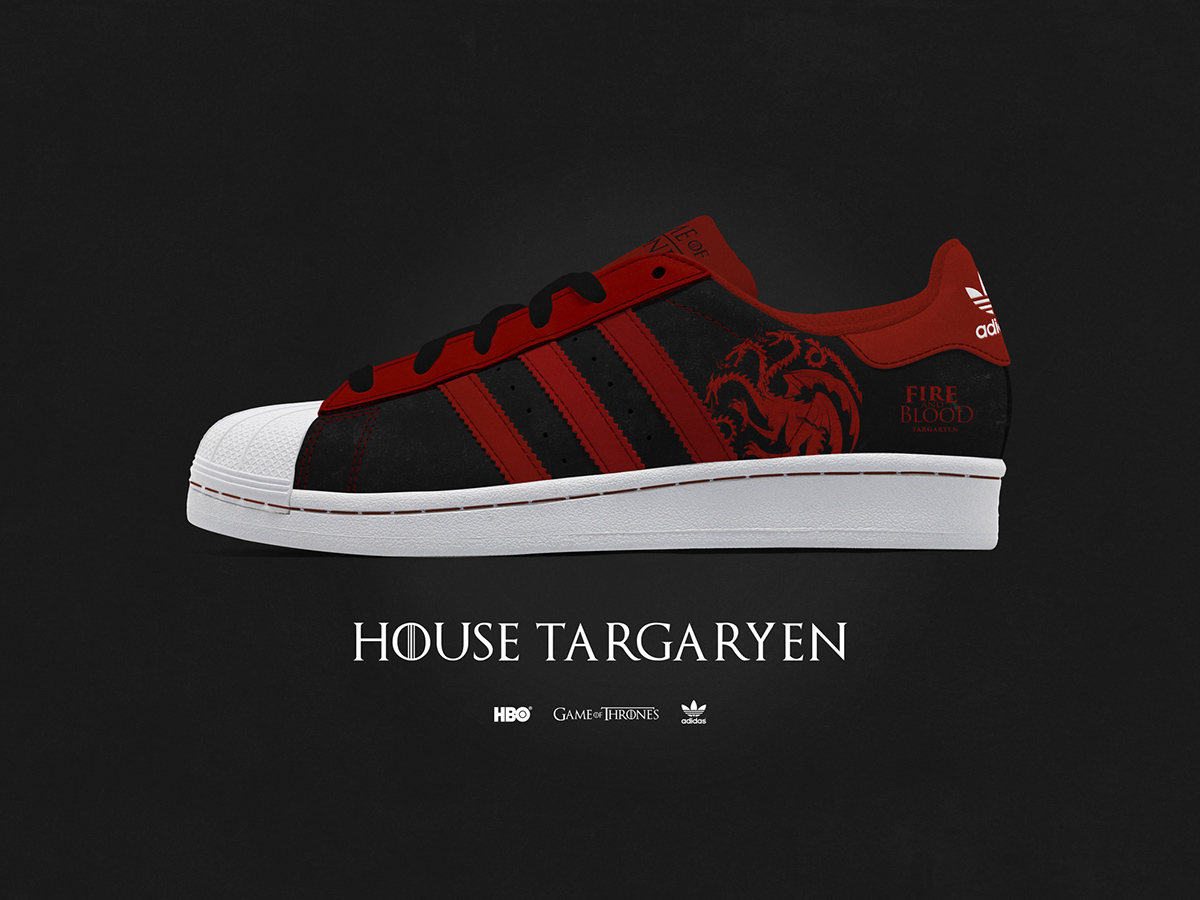 Game of Thrones got adidas Superkicks sneakers starks lannisters hbo