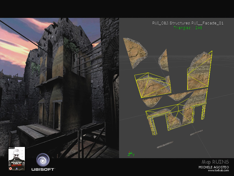 videogame map splinter cell 3D environment