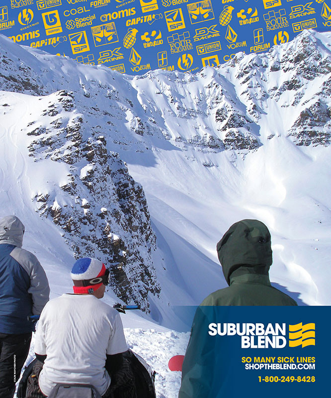 Suburban Blend Snowboarding magazine  ads print production snowboard magazine