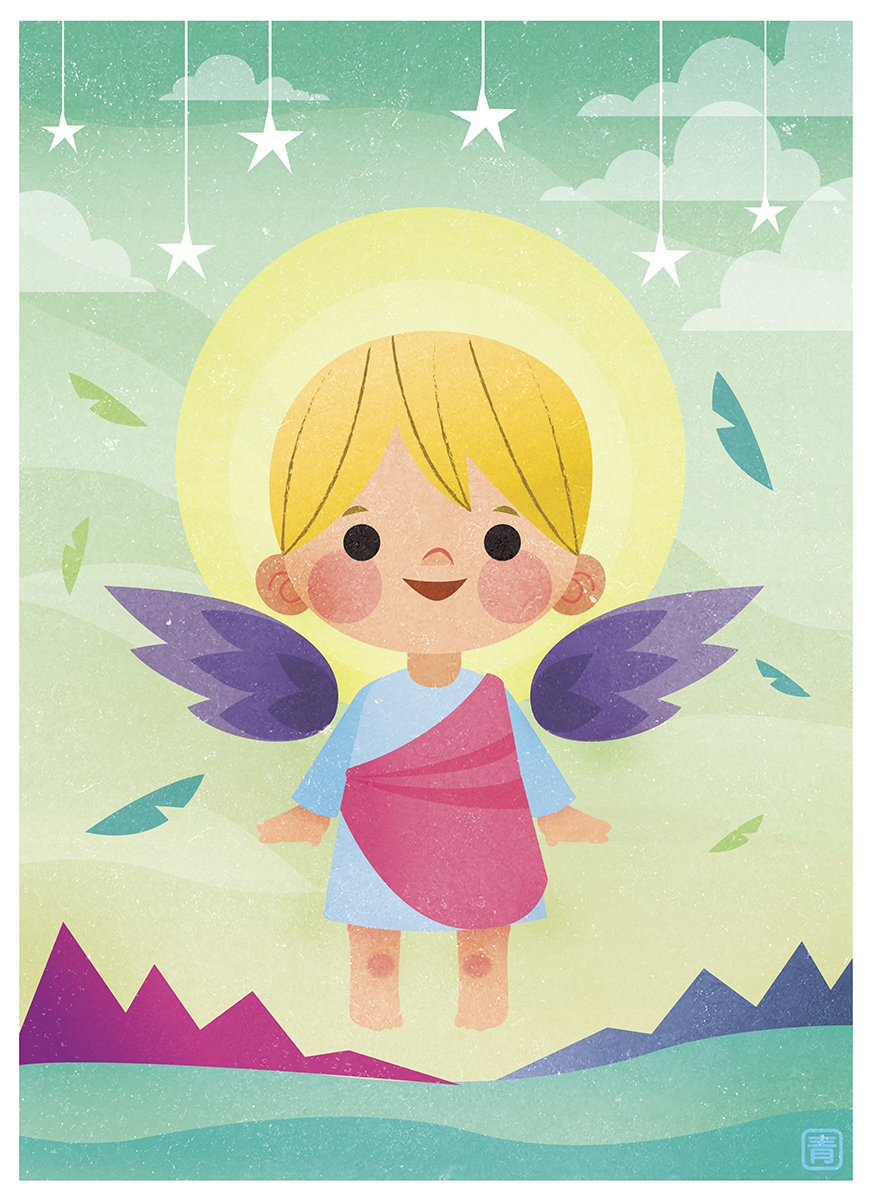 angel guarda cute querubin  wings kawaii